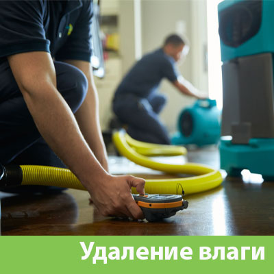 Удаление влаги после потопа в Бронницах